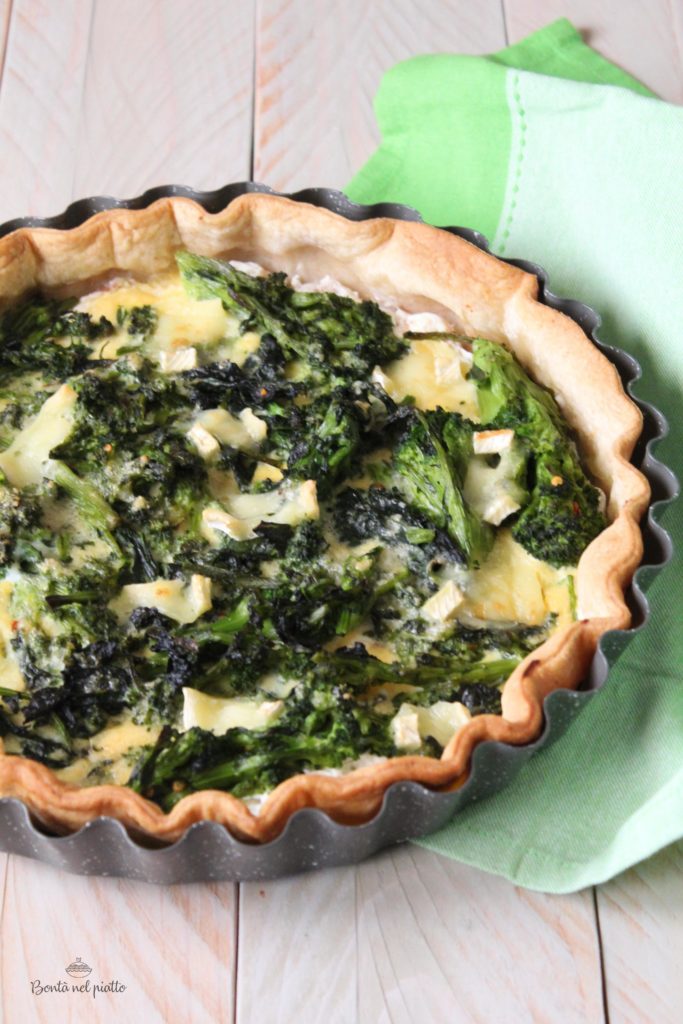 Torta salata con cime di rapa